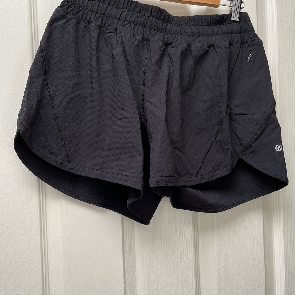 lululemon athletica Black Athletic Shorts with Moisture-Wicking Fabric